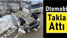 Otomobil takla attı