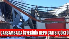 Çarşamba’da İşyerinin Depo Çatısı Çöktü