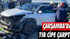Çarşamba’da Tır Cipe Çarptı