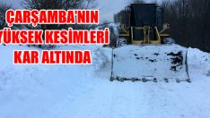 Çarşamba’nın Yüksek Kesimleri Kar Altında