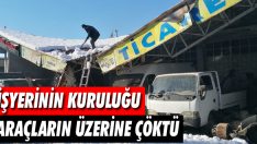 İşyerinin Kuruluğu Araçların Üzerine Çöktü