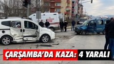 Çarşamba’da Kaza: 4 Yaralı