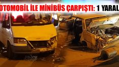 Otomobil İle Minibüs Çarpıştı: 1 Yaralı