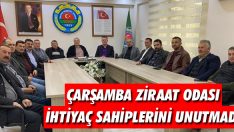 Çarşamba Ziraat Odası İhtiyaç Sahiplerini Unutmadı