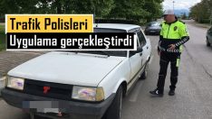 Trafik Polisleri Uygulama Gerçekleştirdi
