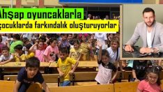 Ahşap oyuncaklarla çocuklarda farkındalık oluşturuyorlar