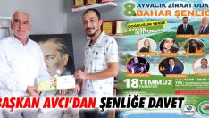 Başkan Avcı’dan Şenliğe Davet
