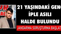 21 Yaşındaki Genç İple Asılı Halde Bulundu… Jandarma Soruşturma Başlattı