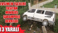 Mevsimlik İşçileri Taşıyan Minibüs Şarampole Devrildi: 13 Yaralı