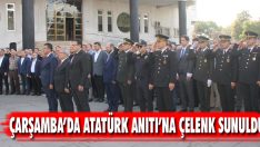 Çarşamba’da Atatürk Anıtı’na Çelenk Sunuldu