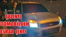Çalıntı Otomobilden Esrar Çıktı
