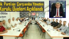 Çarşamba’da, Ak Parti’nin Yönetim Kurulu Üyeleri Açıklandı.