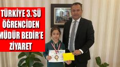 Türkiye 3.’sü Öğrenciden Müdür Bedir’e Ziyaret