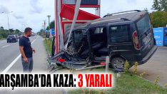 Çarşamba’da Kaza: 3 Yaralı