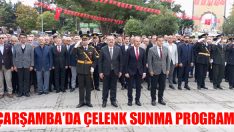 Çarşamba’da Çelenk Sunma Programı