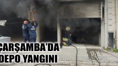 Çarşamba’da Depo Yangını