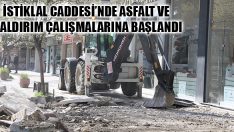İstiklal Caddesi’nde Asfalt ve Kaldırım Çalışmalarına Başlandı