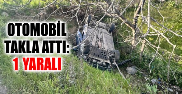 Otomobil Takla Attı: 1 Yaralı