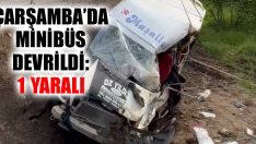 Çarşamba’da Minibüs Devrildi: 1 Yaralı