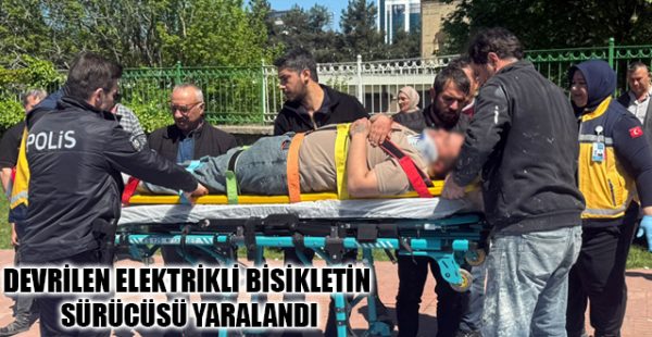 Devrilen Elektrikli Bisikletin Sürücüsü Yaralandı