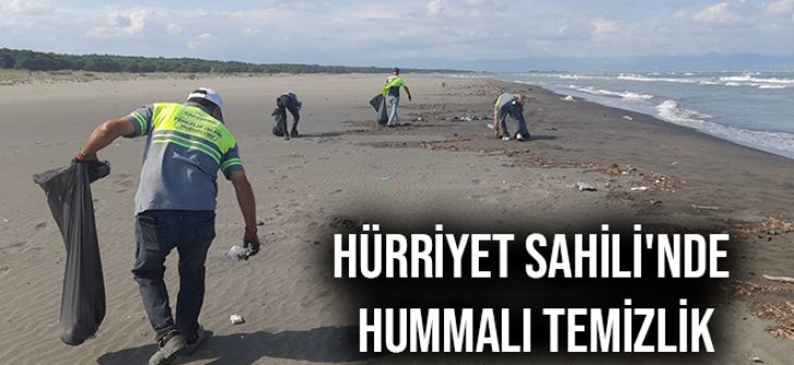 Hürriyet Sahili’nde Hummalı Temizlik