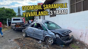 Otomobil Şarampole Yuvarlandı: 3 Yaralı