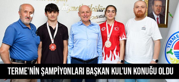 Terme’nin Şampiyonları Başkan Kul’un Konuğu Oldu