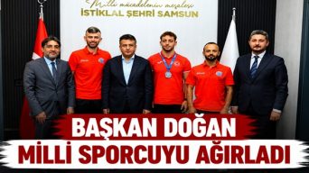 Başkan Doğan Milli Sporcuyu Ağırladı