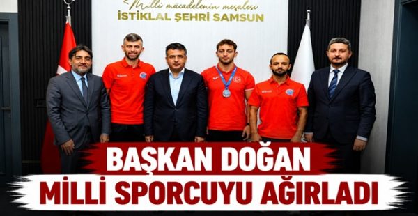 Başkan Doğan Milli Sporcuyu Ağırladı