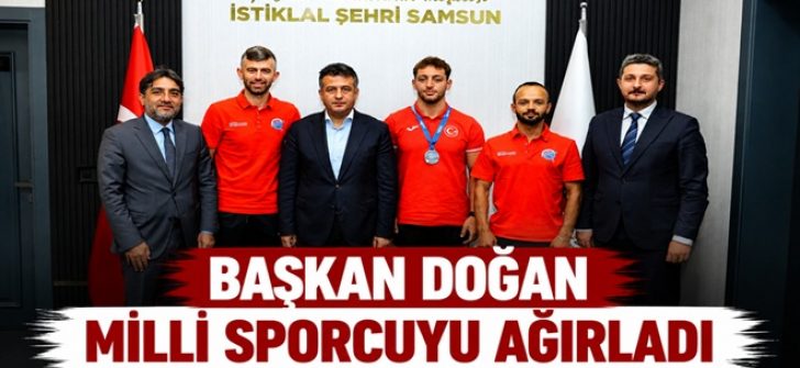 Başkan Doğan Milli Sporcuyu Ağırladı