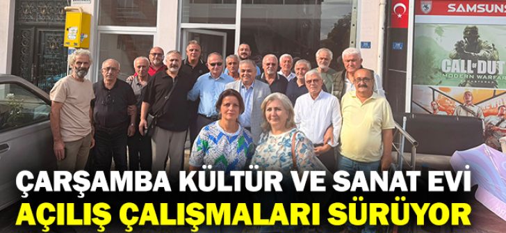 Çarşamba Kültür ve Sanat Evi Açılış Çalışmaları Sürüyor