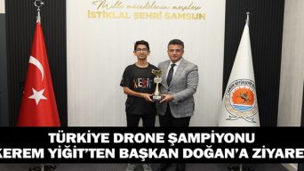 Türkiye Drone Şampiyonu Kerem Yiğit’ten Başkan Doğan’a Ziyaret